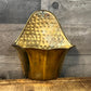 Vintage Brass Scallop Rim Pocket Wall Hanging Planter