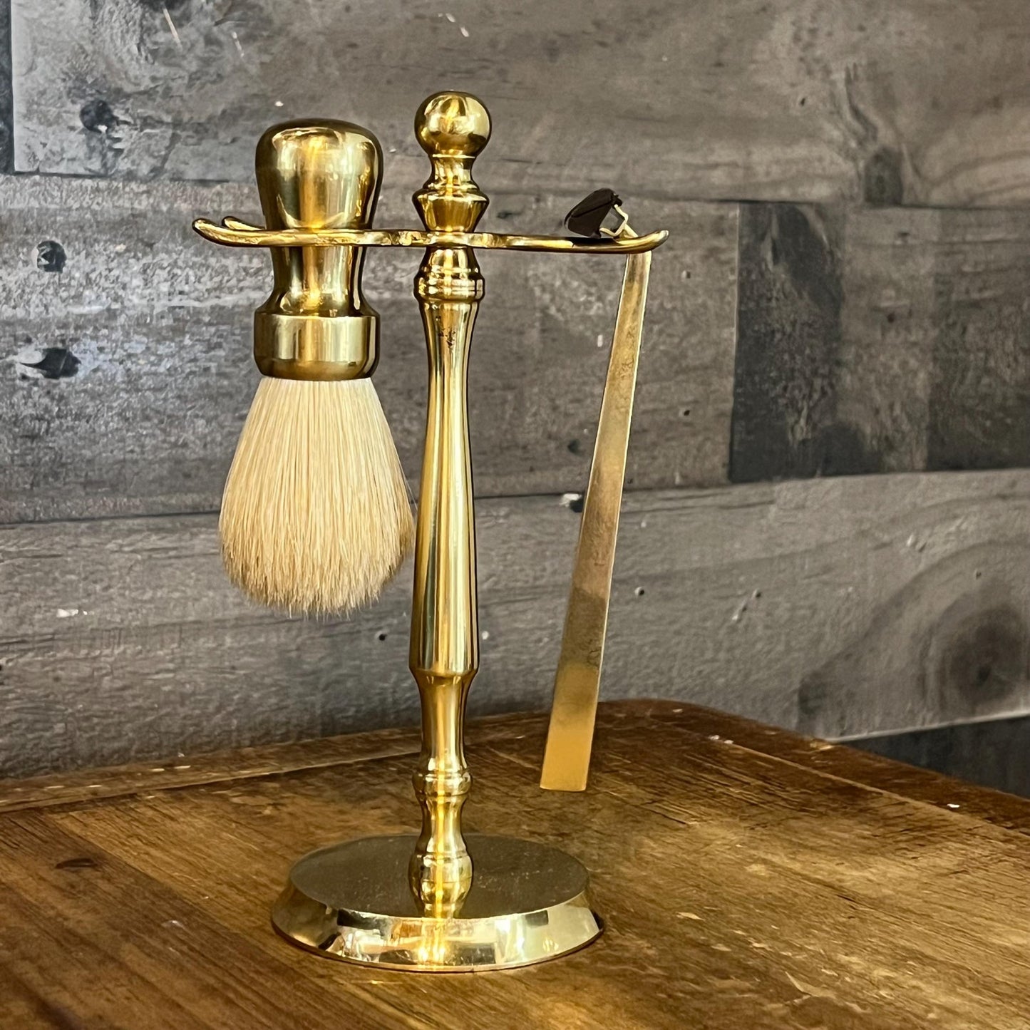 Vintage Brass Shaving Kit