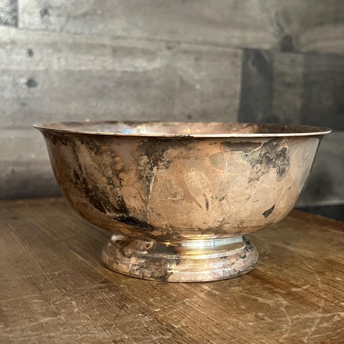 Vintage Gorham Silverplated Round Compote Pedestal Bowl - YC779