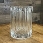 Clear Glass Ribbed Vase - Ice Bucket