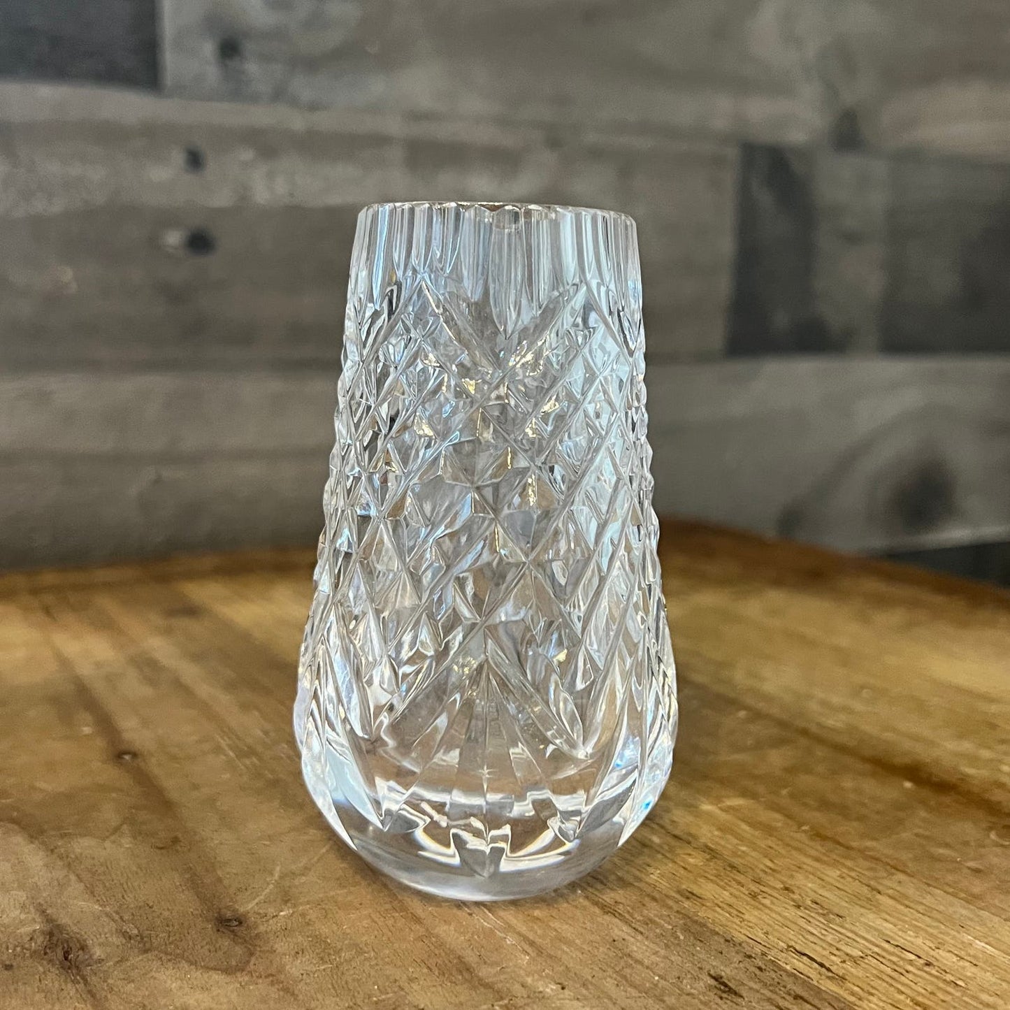 Petite Tipperary Crystal Diamond Point Bud Vase - Match Holder - Toothpick Holder