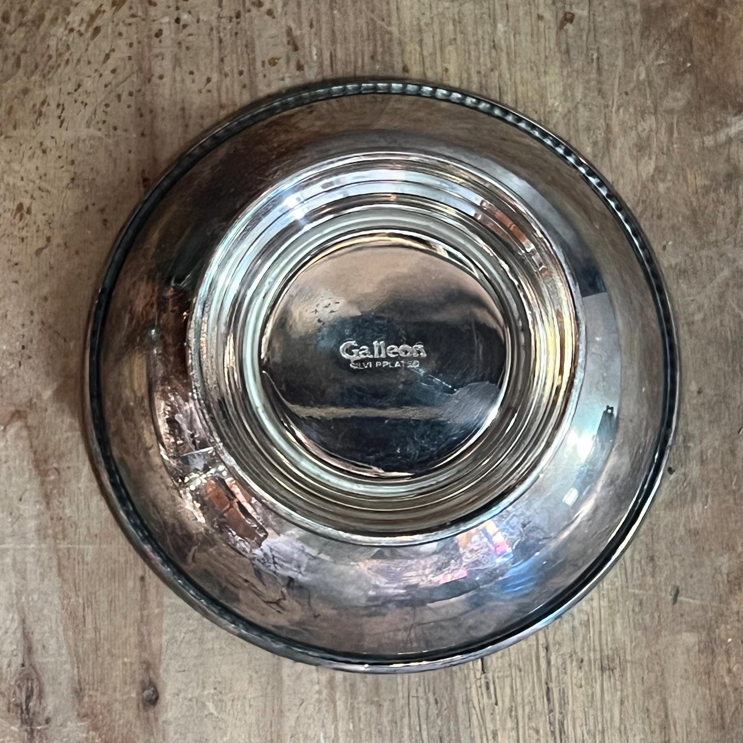 Vintage Silverplated Galleon Petite Pedestal Compote Bowl