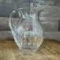 Vintage Crystal Pineapple Etched Handled Pitcher