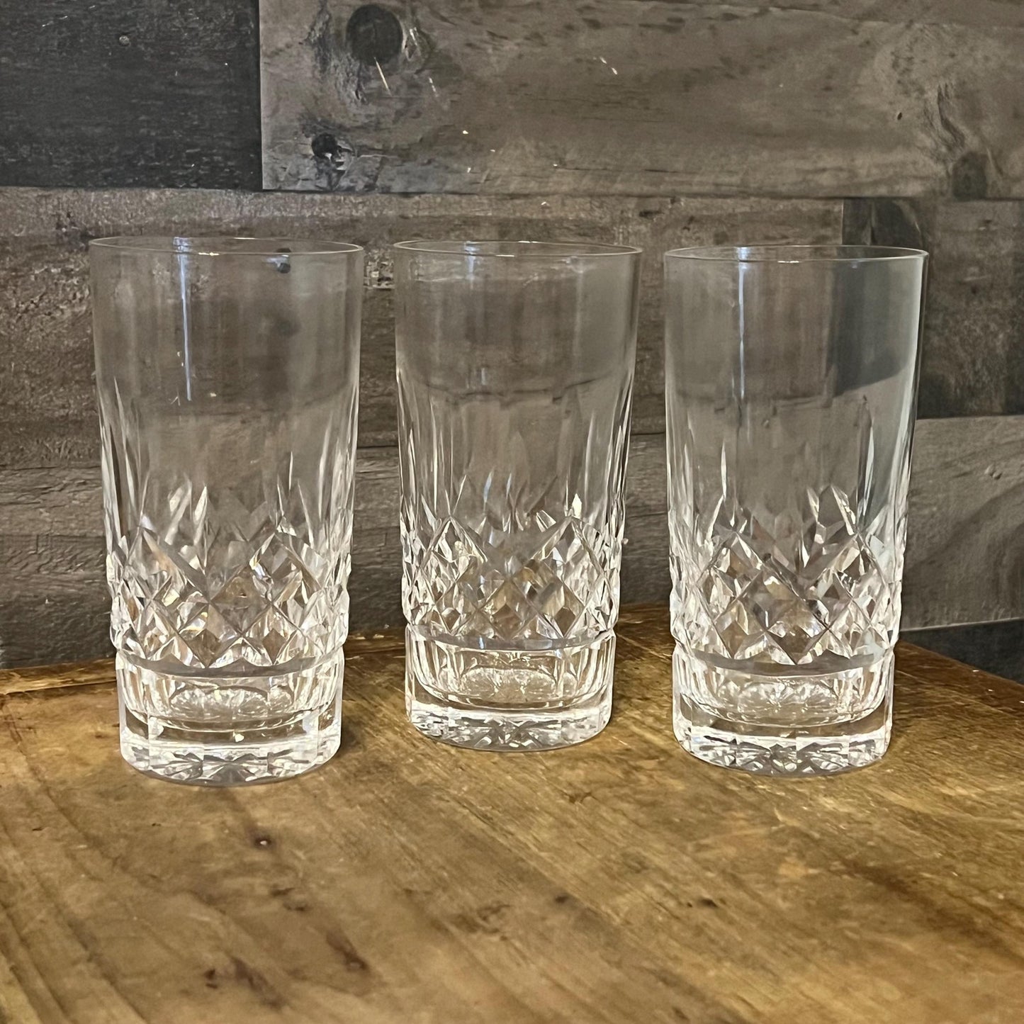 Crystal Tall Highball Glasses - Set of 3