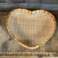 Vintage Heart Shaped Woven Wicker Strainer Basket