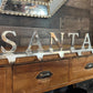 Vintage Silver Tone SANTA Stocking Holders - Set of 5 Letters