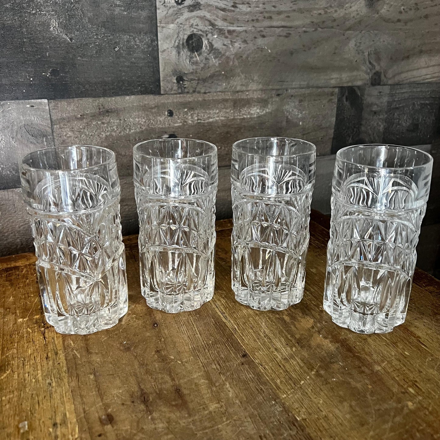 Crystal D’Adriana Luna Highball Tumbler Glasses - Set of 4