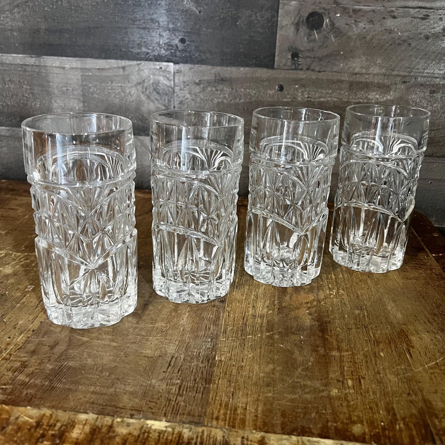 Crystal D’Adriana Luna Highball Tumbler Glasses - Set of 4