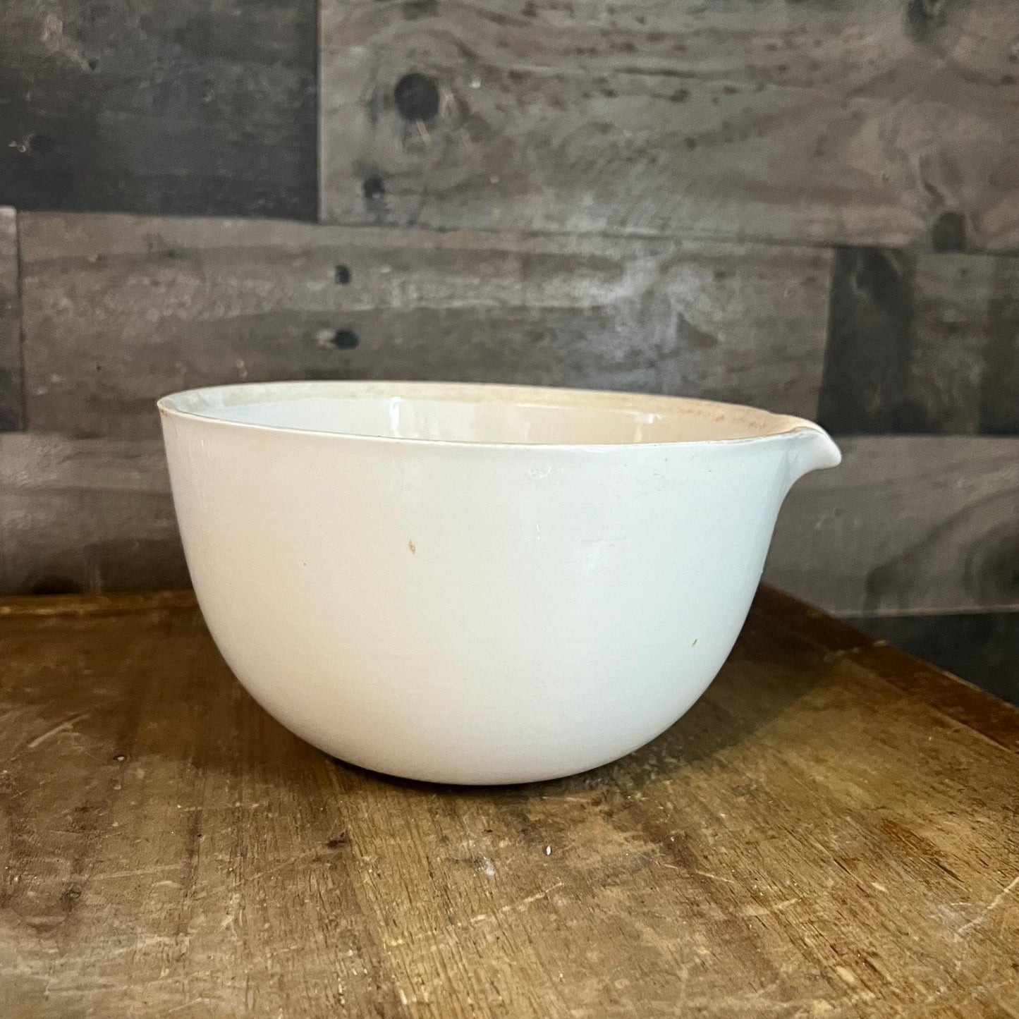 Vintage Coors USA White Porcelain Handled Bowl with Spout
