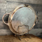 Vintage Rogers & Bro Made By The International Silver Co Round Silverplated Handled Serving Tray