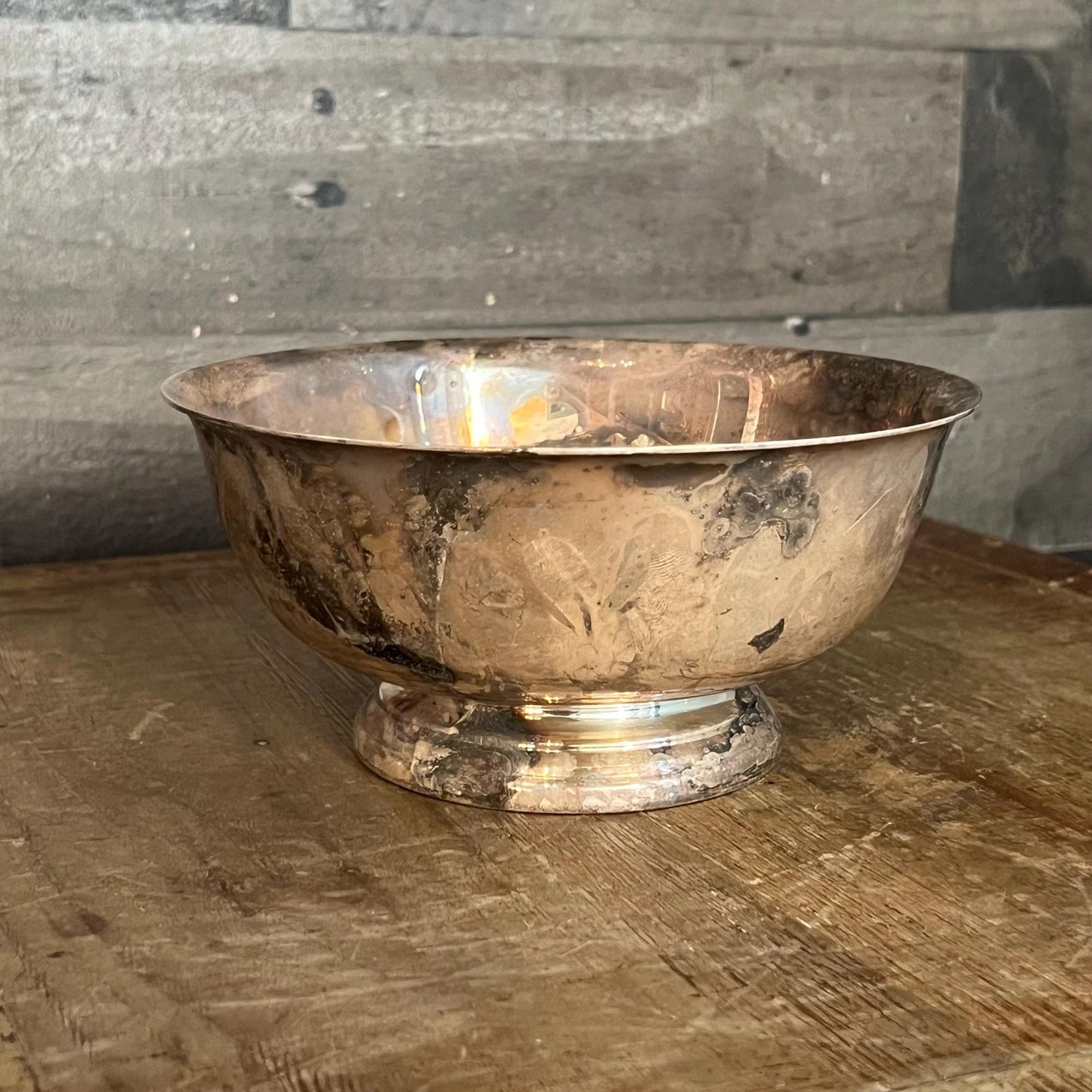 Vintage Gorham Silverplated Round Compote Pedestal Bowl - YC779