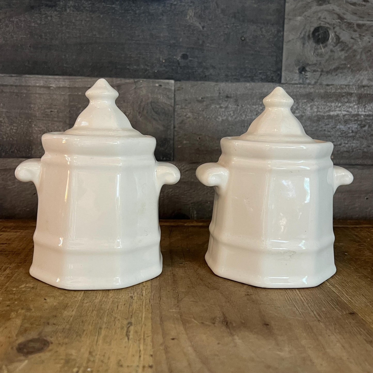 Vintage Pair of Pfaltzgraff Heritage Sugar Bowl With Lid - Small Lidded Jars