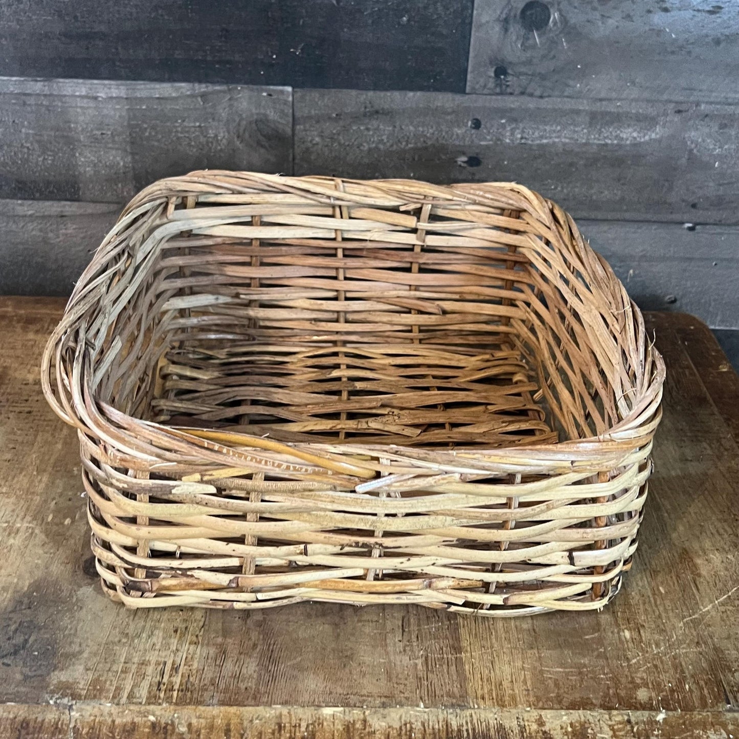 Square Woven Wicker Rattan Basket