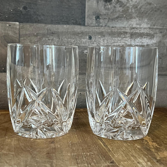 Waterford Crystal Brookside Oversized Double Old Fashioned Glasses - Pair