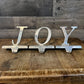 Vintage JOY Silver Tone Stocking Holders