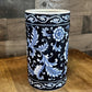 Pier 1 Imports Cobalt Blue and Light Blue Glazed Floral Vase - Utensil Storage - Wood Spoon Organizer
