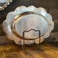 Vintage Poole Lancaster Rose 439 Silverplated Oval Tray with Floral Accent and Crystal Divided Insert