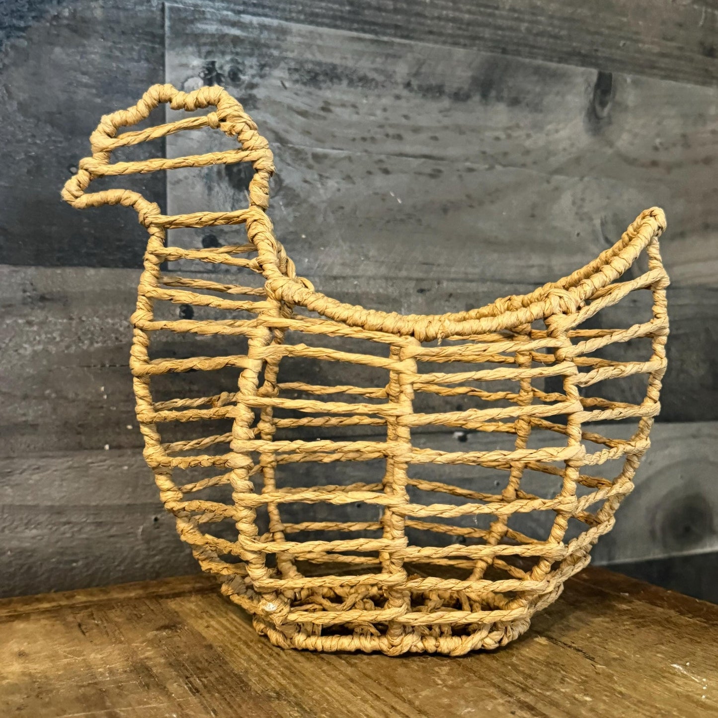 Woven Wicker Wrapped Chicken Basket