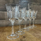 Vintage Lenox Crystal Castle Garden Wine Glasses - Set of 5