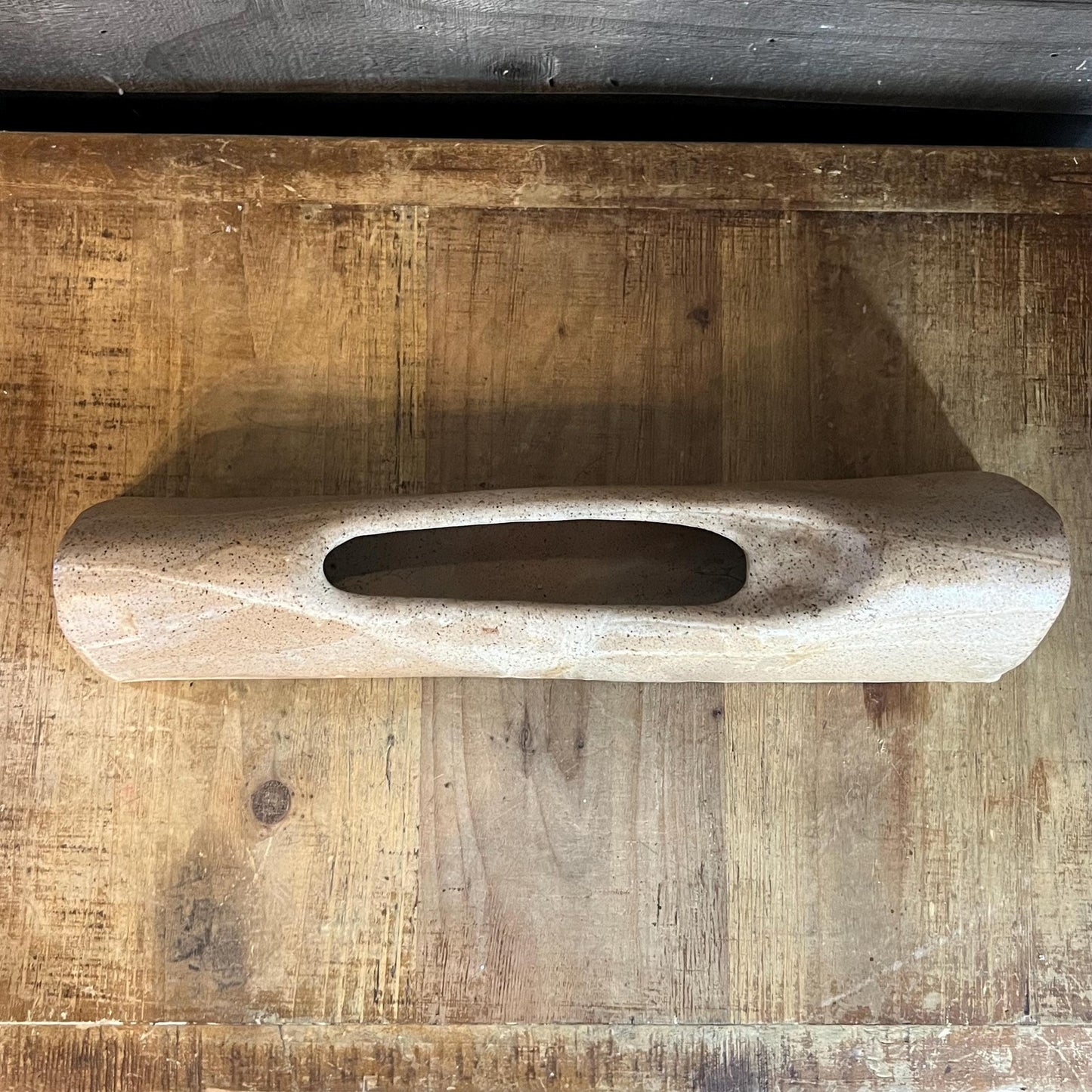 Neutral Beige Tone Pottery Planter Vessel - Vase
