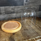 Clear Glass Dome Display on Round Wooden Base