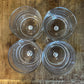 Glass Blown Old Fashioned Bubble Base Heavy Rocks Glasses - Set of 4