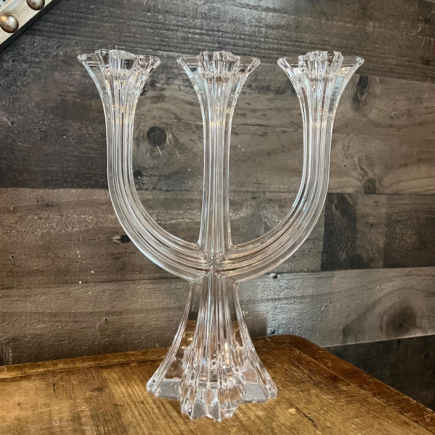 Mikasa Crystal Harlow 3 Candlestick Candelabra