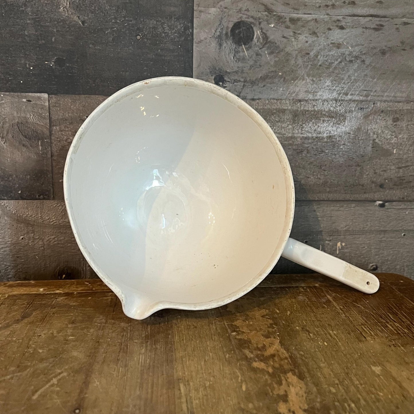Vintage Coors USA White Porcelain Handled Bowl with Spout