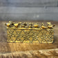 Vintage Metropolitan Museum of Art MMA Gold Tone Rectangular Lidded Divided Trinket Box with Gold Tone Birds and Rope Detailing