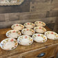 Vintage Royal Worcester Virginia Floral Saucers - Set of 10