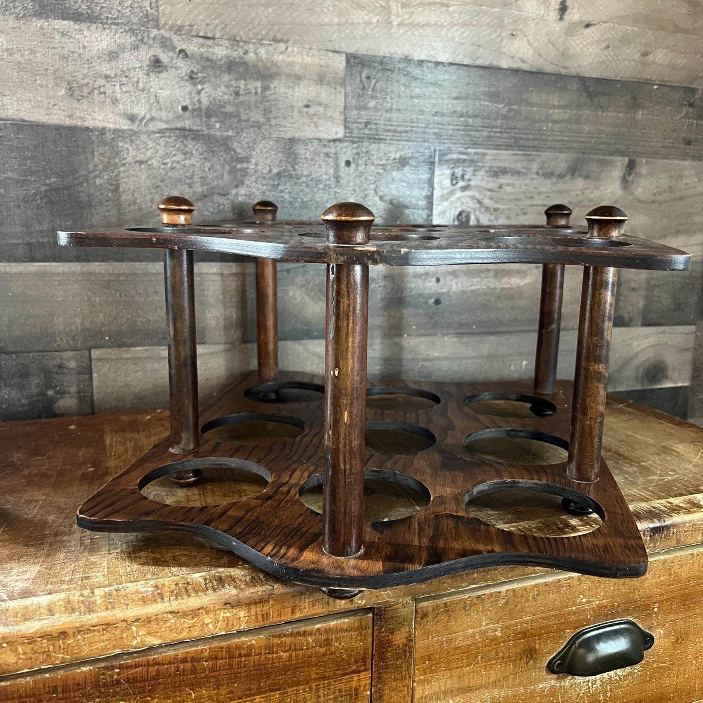 Vintage Wooden Wine Rack