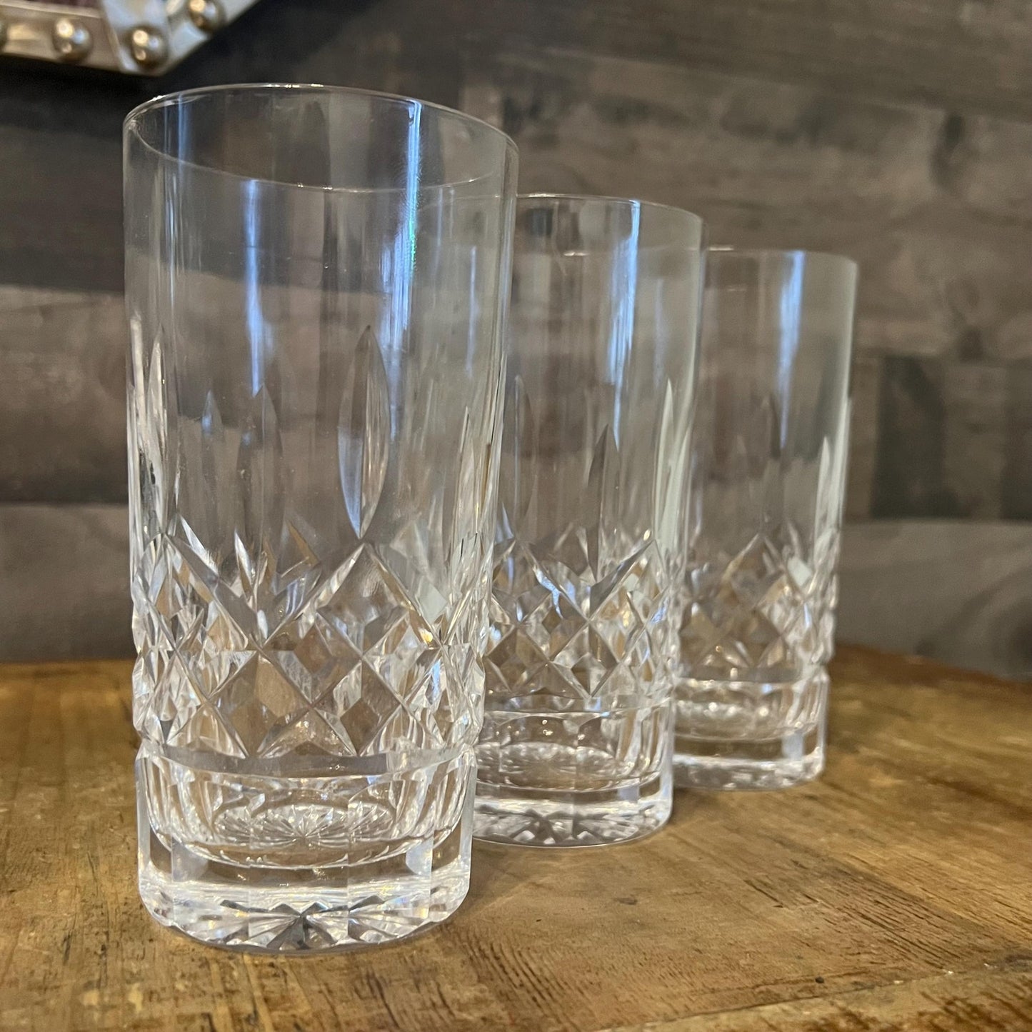 Crystal Tall Highball Glasses - Set of 3