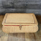 Vintage Republic of China Handled Woven Lidded Rectangular Trinket Box
