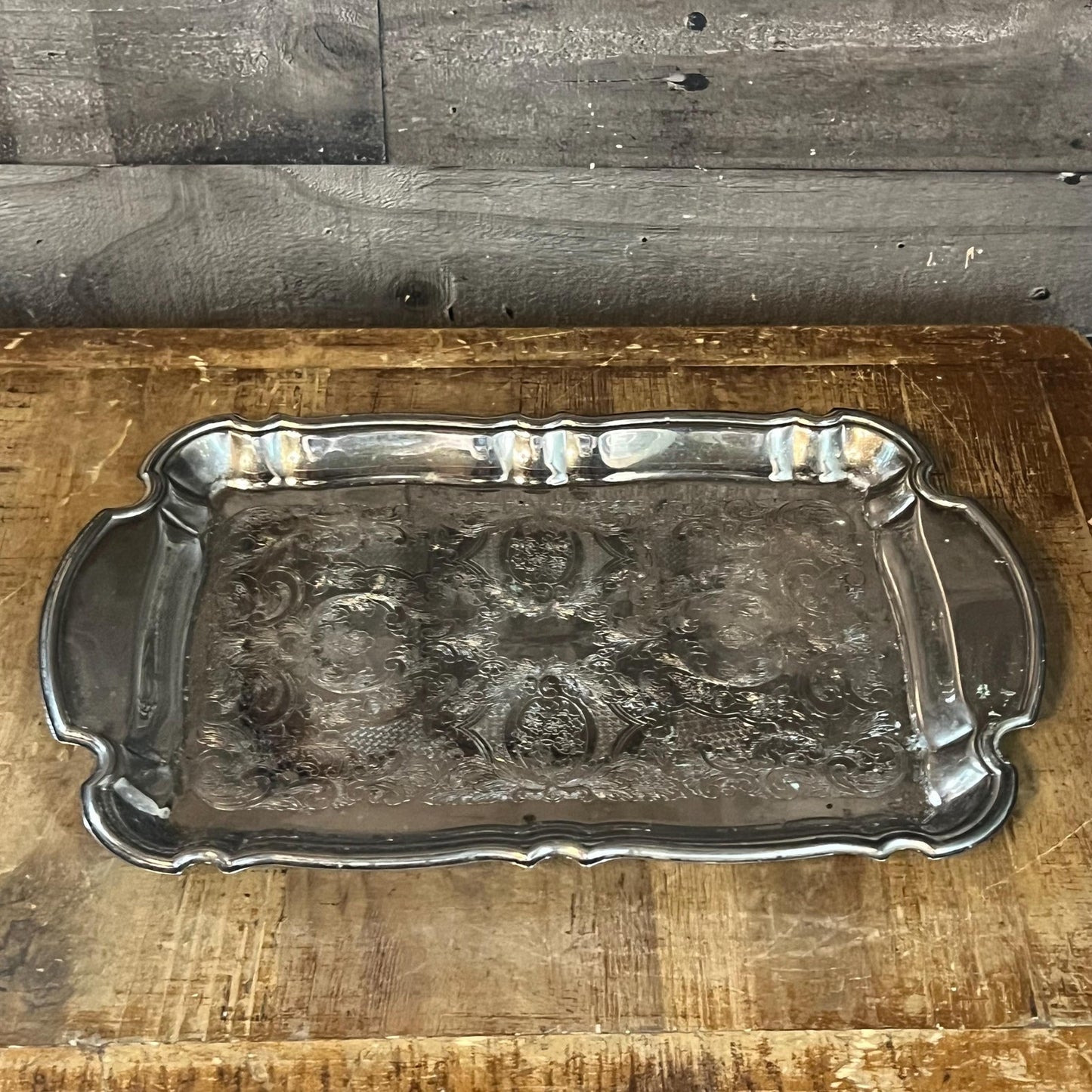 Vintage Silverplated Rectangular Tray