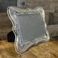 Vintage Clear Crystal Glass Tabletop Picture Frame