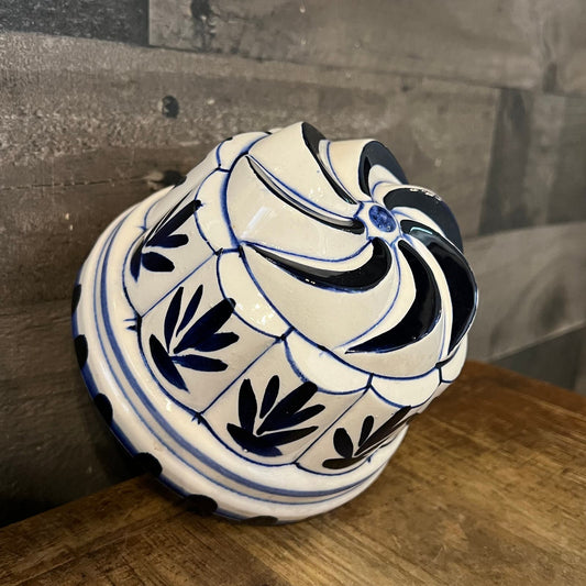 Vintage ABC Ceramiche Bassano Italy Blue and White Ceramic Jello Mold