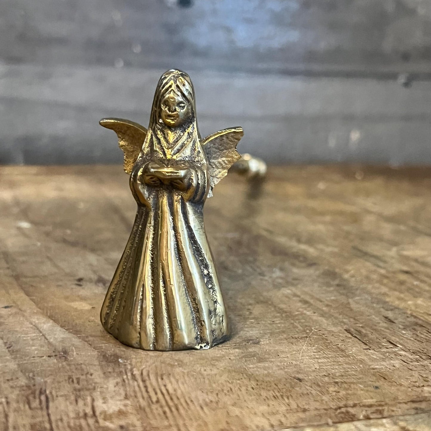 Vintage Brass Angel Candle Snuffer