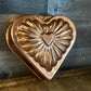 Vintage Copper Tone Heart Shaped Jello Mold