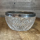 Small Crystal Bowl with Silverplated Rim
