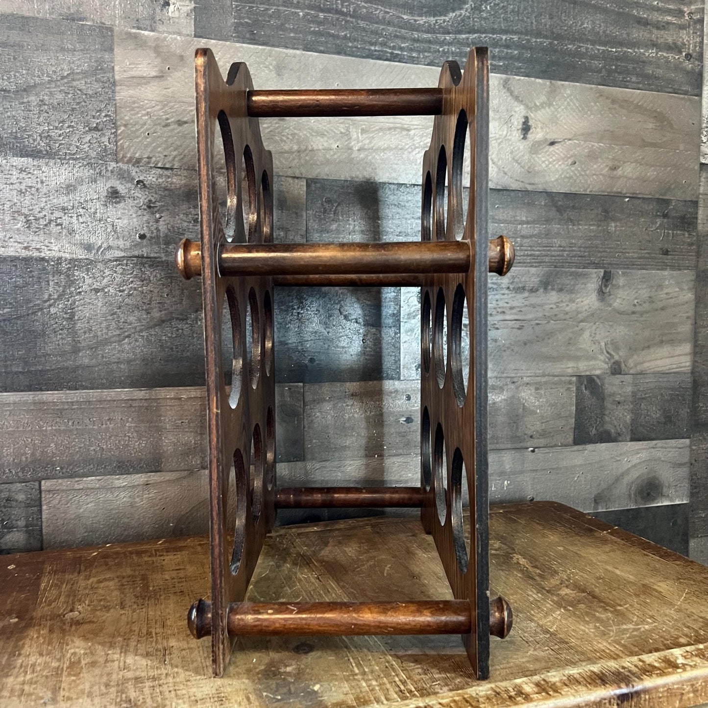 Vintage Wooden Wine Rack
