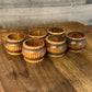 Vintage wooden napkin rings - set of 6