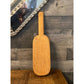 Vintage wooden long handle rounded rectangular cheese board - cutting board