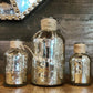 Trio of Christmas apothecary bottles - set of 3