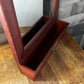 Vintage Pottery Barn hanging wooden square mirror with storage cubby