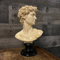 Vintage David Michelangelo bust statue sculpture by G. Ruggeri