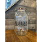 Large Vintage Clear Glass Typography Cereal Jar - Triomphe 3L Cereal Jar