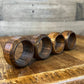 Vintage set of 4 wooden napkin rings