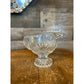 Vintage heavy crystal cut to clear pedestal gravy boat