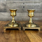 Ethan Allen solid brass candlestick holders - pair