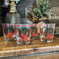 Libbey wreath and bow glasses - set of 4